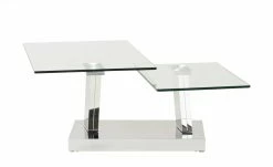 Couchtisch Glas Metall drehbar Budelli | Klarglas -Hoeffner Verkäufe 10326287 8 201811271457