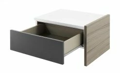 Anbau-Nachtkommode Holly | Treibholz (Nachbildung) / Weiß / Anthrazit -Hoeffner Verkäufe 11110047 3 201811271524