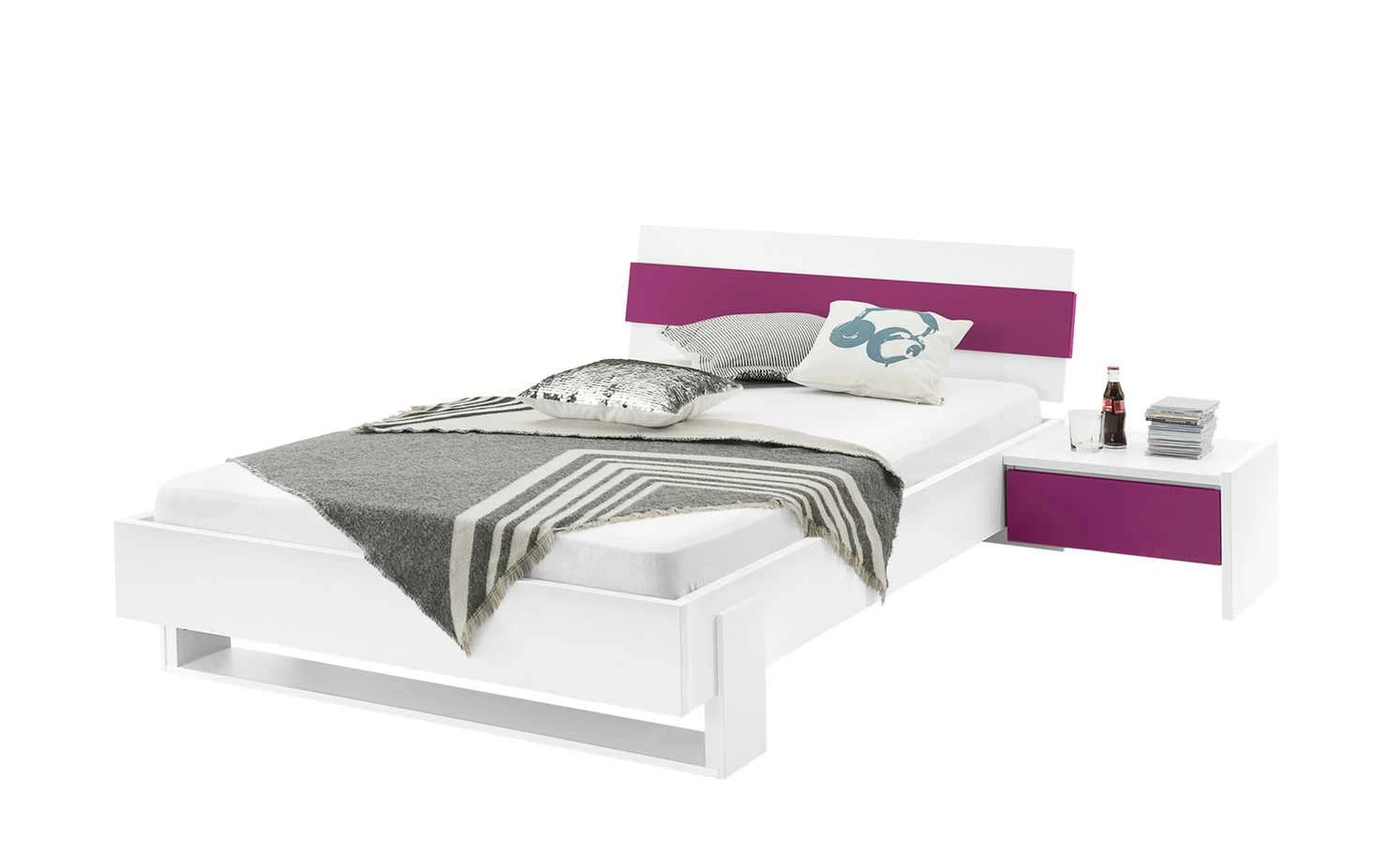 Anbau-Nachtkommode Holly Anbau-Nachtkommode Holly | Weiß / Fuchsia -Hoeffner Verkäufe 11117302 3 201811271524