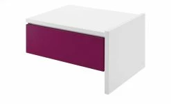 Anbau-Nachtkommode Holly | Weiß / Fuchsia