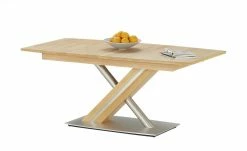 Woodford Säulentisch massiv ausziehbar Tristan | ca. 160x90 cm mit 1 Einlegeplatte -Hoeffner Verkäufe 11308676 1 202105261238