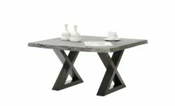 Woodford Couchtisch Alabria | Akazie Grau 75 x 75 cm Antikgrau Gestell in X-Form -Hoeffner Verkäufe 11327322 4 202205311237