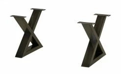 Woodford Couchtisch Alabria | Akazie Grau 75 x 75 cm Antikgrau Gestell in X-Form -Hoeffner Verkäufe 11327322 5 202205311237