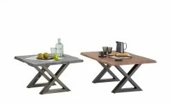 Woodford Couchtisch Alabria | Akazie Grau 75 x 75 cm Antikgrau Gestell in X-Form -Hoeffner Verkäufe 11327322 6 202205311237