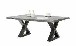 Woodford Couchtisch Alabria | Akazie Grau 110 x 70 cm Antikgrau Gestell in X-Form -Hoeffner Verkäufe 11327446 5 202010281142