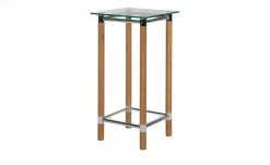 Beistelltisch Holz Chrom Glas Andra