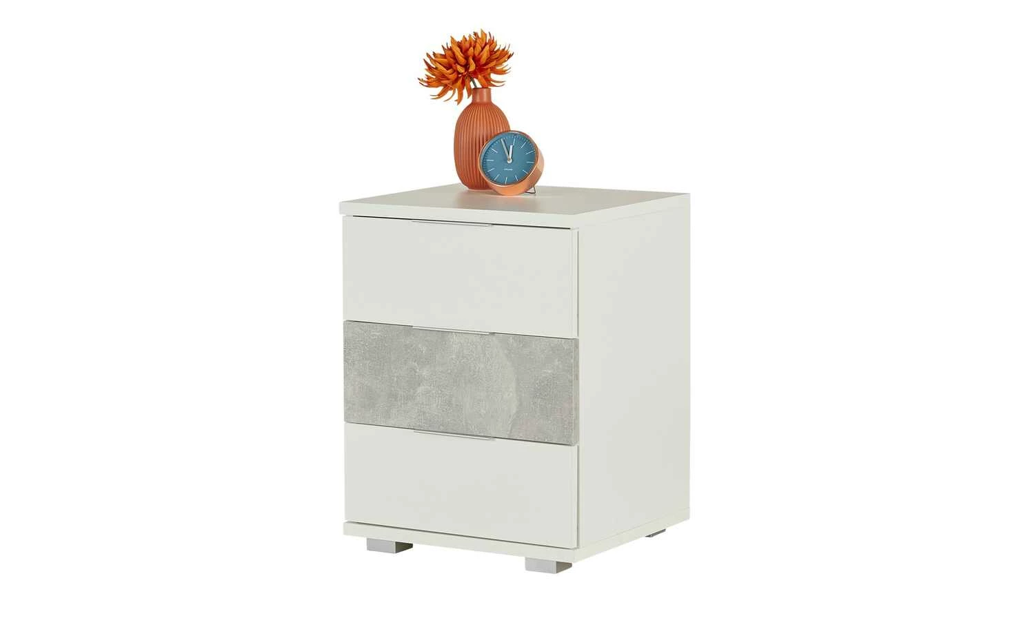 Nachtkommode Codford Nachtkommode Codford | Weiß / Beton (Nachbildung) 3|Stück -Hoeffner Verkäufe 12107591 10 202205031247