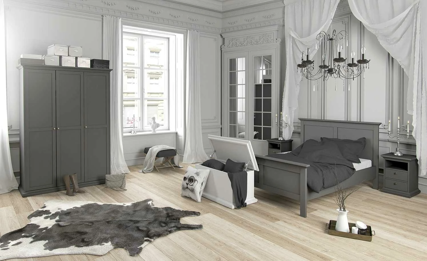 Nachttisch Chester Nachttisch Chester | Grau matt -Hoeffner Verkäufe 12108812 2 202002122240