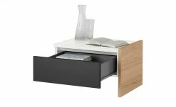 Anbau-Nachtkommode Holly | Weiß / Hickory (Nachbildung) / Anthrazit -Hoeffner Verkäufe 12114022 7 202002122240
