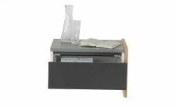 Anbau-Nachtkommode Holly | Mittelgrau / Hickory (Nachbildung) / Anthrazit -Hoeffner Verkäufe 12114023 2 202002122240