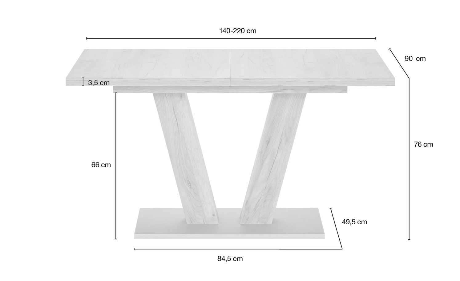 Esstisch ausziehbar 1063 Esstisch ausziehbar 1063 | Struktureiche Terra (Nachbildung) 140|cm -Hoeffner Verkäufe 12305677 7 201906272232