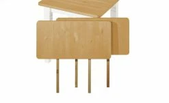 maison bleue Esstisch massiv Florian | Weiß / laugenfarben ca. 78x78 cm -Hoeffner Verkäufe 12308072 2 202108130002