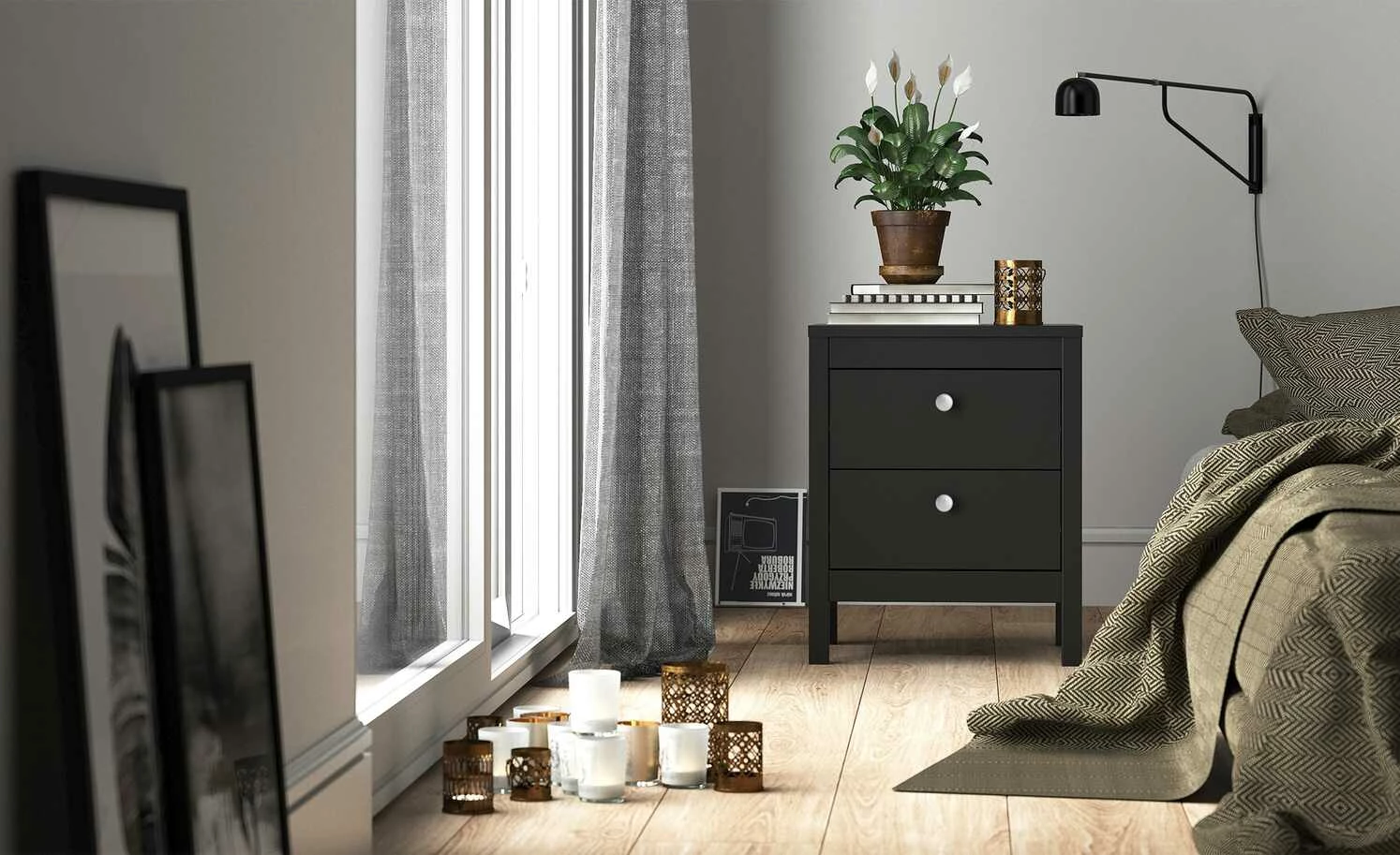 Nachtkommode Madron Nachtkommode Madron | Schwarz -Hoeffner Verkäufe 13100458 14 202111192234