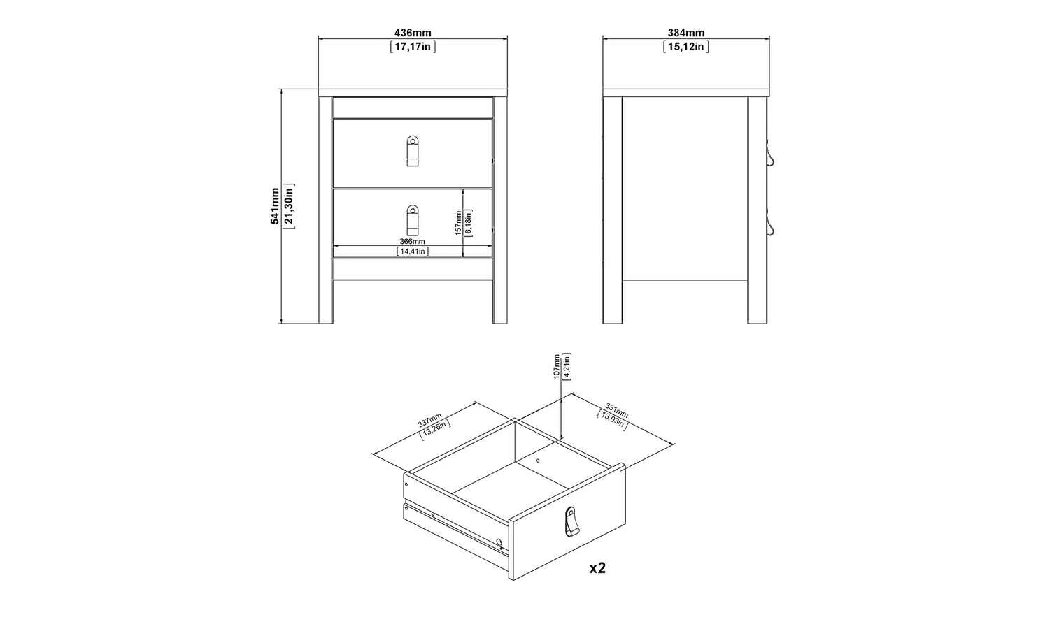 Nachtkommode Madron Nachtkommode Madron | Schwarz -Hoeffner Verkäufe 13100458 17 202111192234