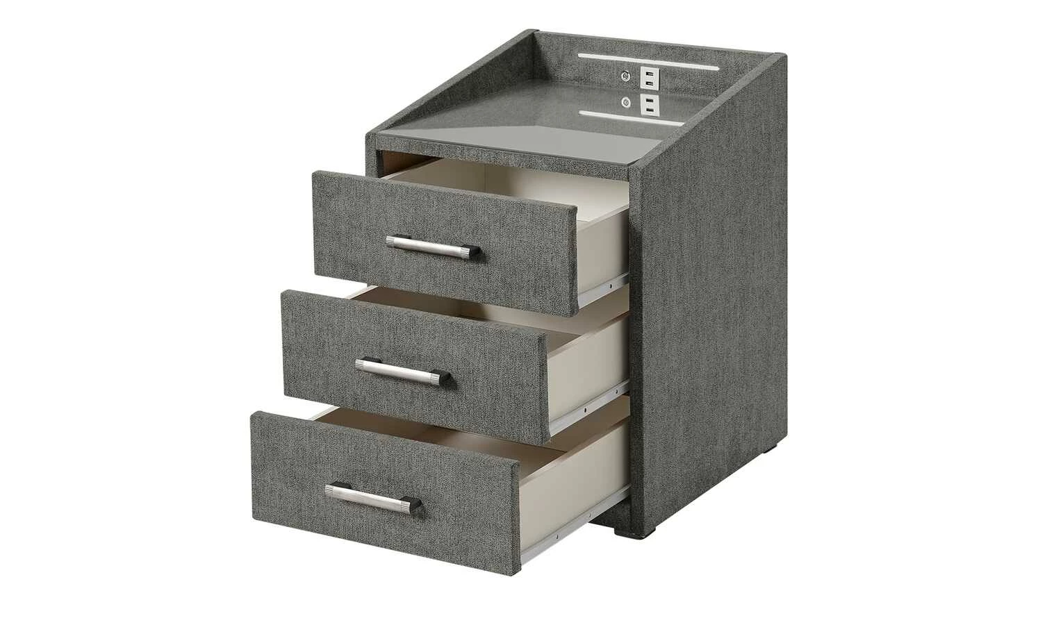 meinBett Nachtkonsole mit LED-Beleuchtung und USB-Anschluss Moon meinBett Nachtkonsole mit LED-Beleuchtung und USB-Anschluss Moon | Dunkelgrau -Hoeffner Verkäufe 13126074 2 202101061029