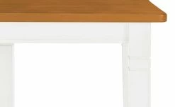 maison bleue Bartisch massiv Florian | Weiß / bernsteinfarben 78|cm -Hoeffner Verkäufe 13300268 3 202108131411