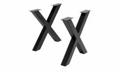 Tischgestell Tuxa massiv | Schwarz X-Form (dick)
