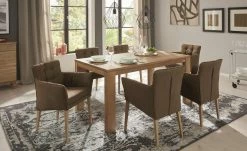 Wohnwert Esstisch ausziehbar Der Filigrane | 160|cm Holzwerkstoff furniert