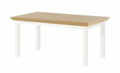 maison bleue Esstisch Petit Chalet | Weiß / Asteiche ausziehbar