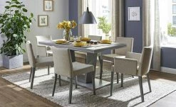 Berger & Rath Säulentisch ausziehbar Trix | Londra (Hellgrau) 160|cm