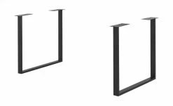 Tischgestell Tuxa massiv | Schwarz U-Form (schmal)