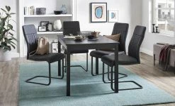 Esstisch Fabian | Schwarz 118x75 cm