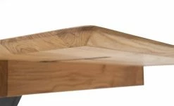 Säulentisch ausziehbar Balu | X-Säule Wildeiche Schwarz-Grau 180|cm -Hoeffner Verkäufe 14305559 10 202102102233