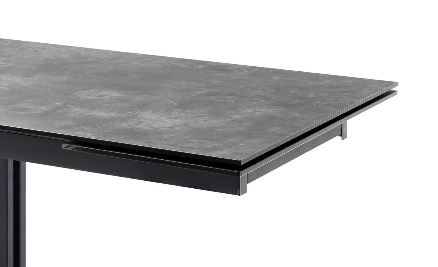 HPL/Glas-Säulentisch ausziehbar Minni HPL/Glas-Säulentisch ausziehbar Minni | Steinoptik Grau -Hoeffner Verkäufe 14305565 6 202101252240