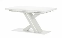 Berger & Rath Säulentisch ausziehbar Trix | Weiß-Creme 140|cm