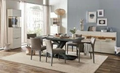 Berger & Rath Säulentisch ausziehbar Trix | Anthrazit 160|cm