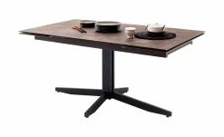 HPL/Glas-Säulentisch ausziehbar Minni | Steinoptik Braun -Hoeffner Verkäufe 14307508 2 202011182242