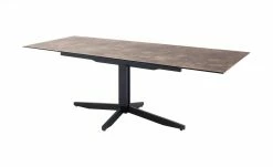 HPL/Glas-Säulentisch ausziehbar Minni | Steinoptik Braun -Hoeffner Verkäufe 14307508 3 202011182242