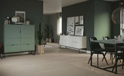 Esstisch Linera | Grün / Schwarz