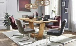 Woodford Säulentisch massiv Ateno | mit Baumkante ca. 220x100 cm