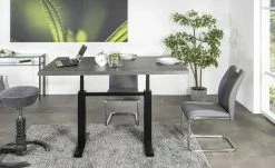 Esstisch höhenverstellbar Vince | Beton (Nachbildung)