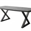 Woodford Kufentisch massiv Calotta | 200|cm Grau sandgestrahlt X-Form Anthrazit -Hoeffner Verkäufe 15301534 3 202106212233