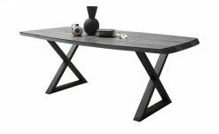 Woodford Kufentisch massiv Calotta | 220|cm Grau sandgestrahlt X-Form Anthrazit -Hoeffner Verkäufe 15301535 2 202106212233