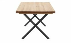 Woodford Massivholztisch ausziehbar Sovis | Wildeiche / Anthrazit ca. 180x100 cm -Hoeffner Verkäufe 15309012 6 202207142232