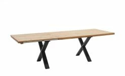 Woodford Massivholztisch ausziehbar Sovis | Wildeiche / Anthrazit ca. 180x100 cm -Hoeffner Verkäufe 15309012 8 202207142232