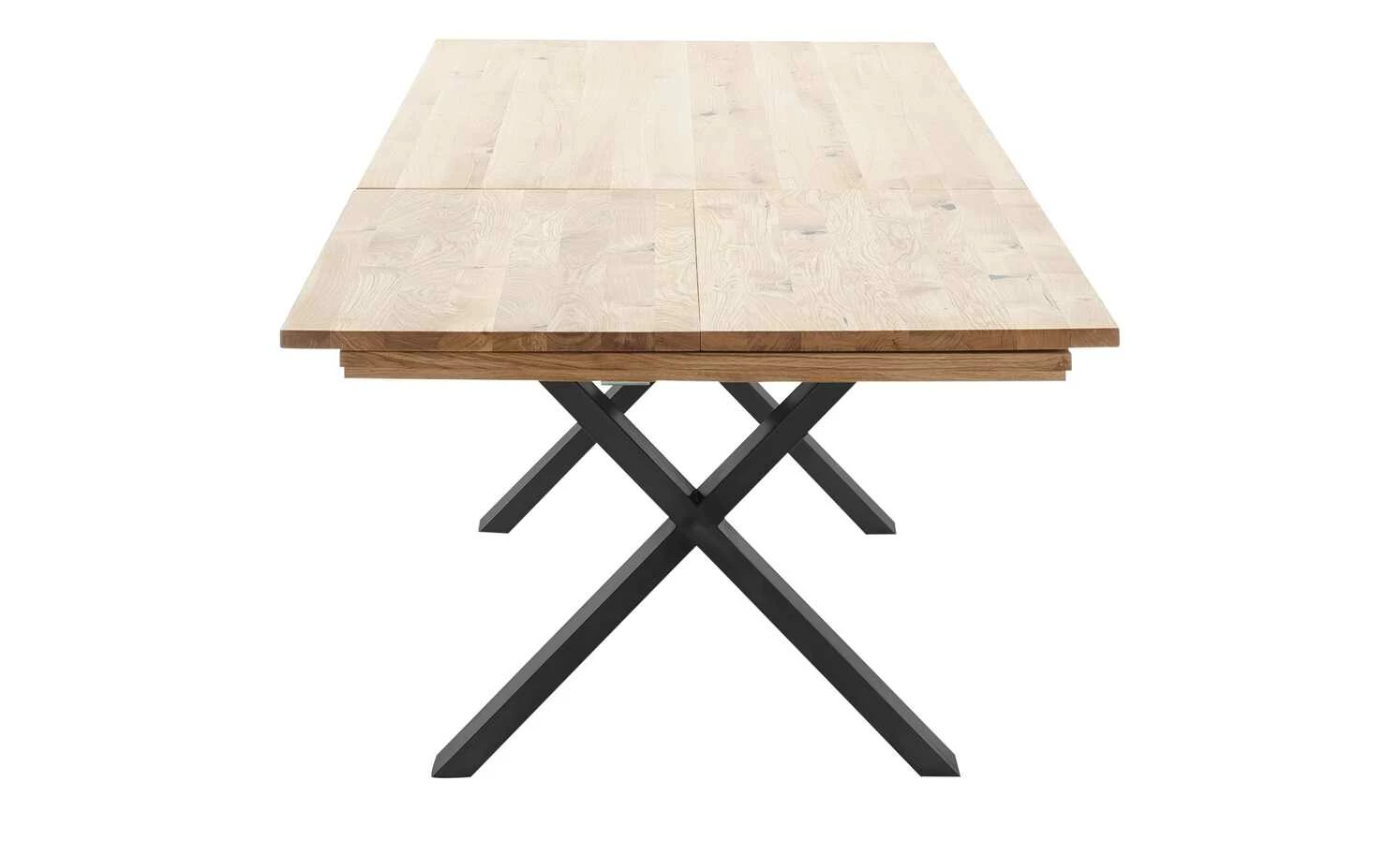 Woodford Massivholztisch ausziehbar Sovis Woodford Massivholztisch ausziehbar Sovis | Eiche Bianco / Anthrazit ca. 180x100 cm -Hoeffner Verkäufe 15309015 1 202207142232