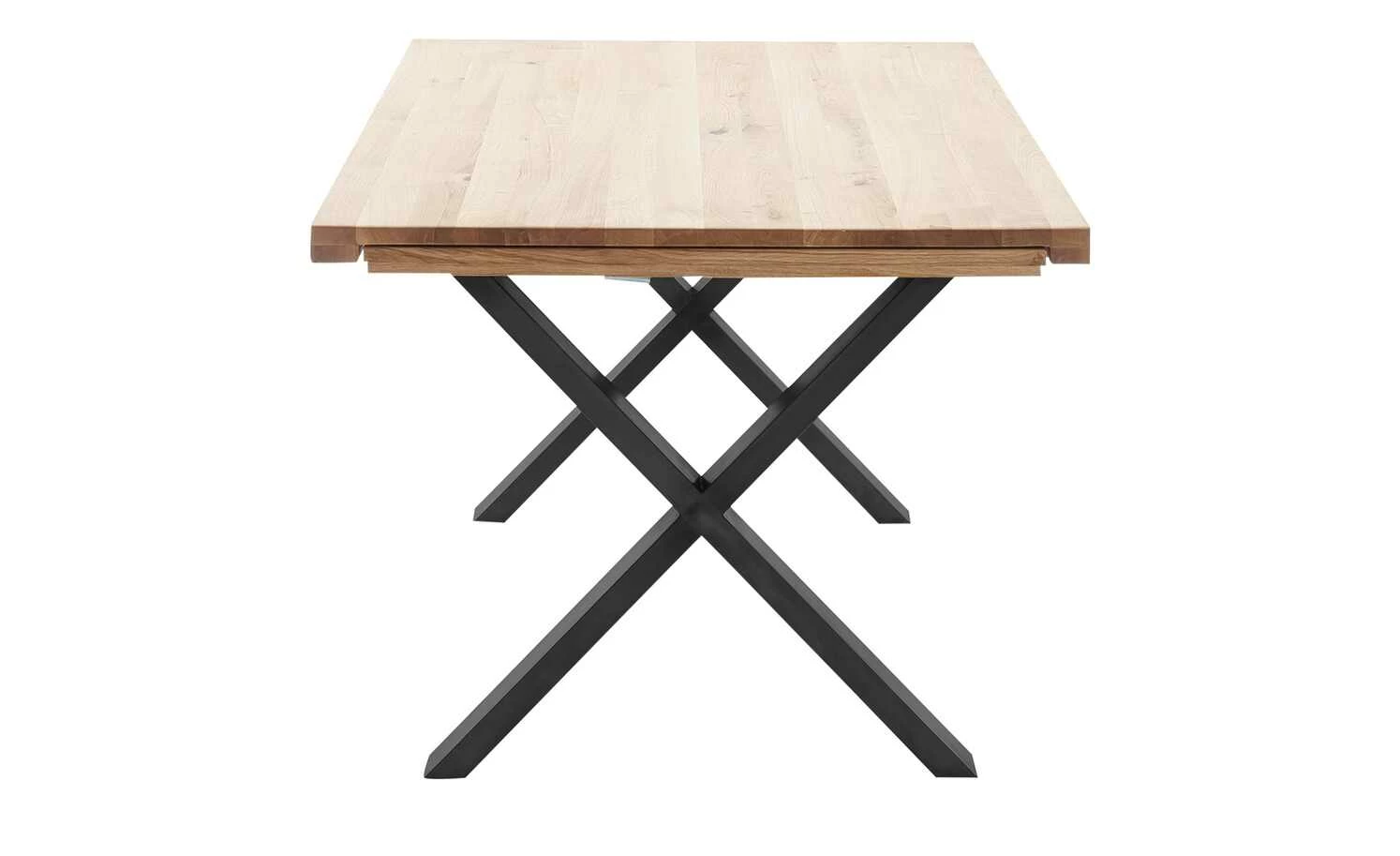 Woodford Massivholztisch ausziehbar Sovis Woodford Massivholztisch ausziehbar Sovis | Eiche Bianco / Anthrazit ca. 180x100 cm -Hoeffner Verkäufe 15309015 2 202207142232