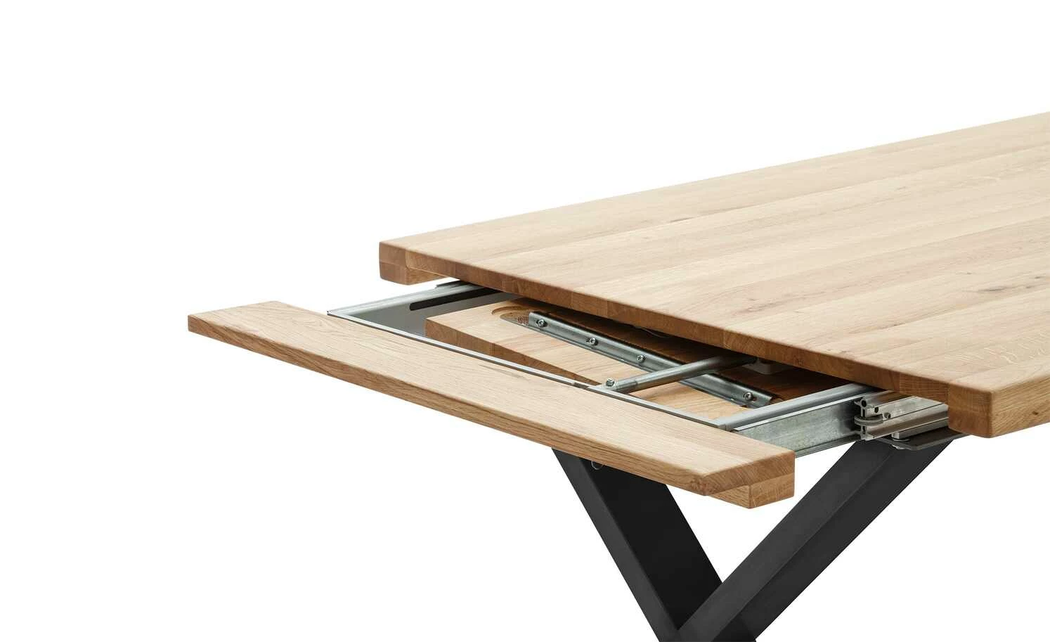 Woodford Massivholztisch ausziehbar Sovis Woodford Massivholztisch ausziehbar Sovis | Eiche Bianco / Anthrazit ca. 180x100 cm -Hoeffner Verkäufe 15309015 3 202207142232