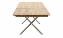 Woodford Massivholztisch ausziehbar Sovis | Wildeiche / Edelstahl ca. 180x100 cm -Hoeffner Verkäufe 15309016 6 202207142232