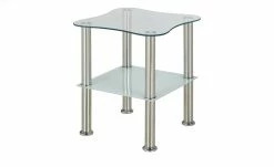 Beistelltisch Klecks | Klarglas / satiniert